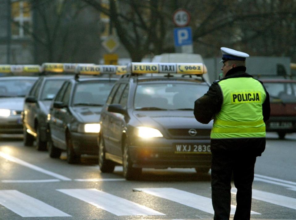 забастовка таксистов Варшавы