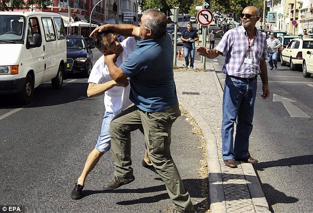 забастовка таксистов в Португалии