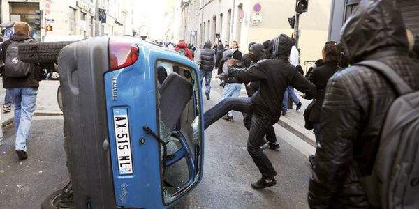 Протест таксистов Франции