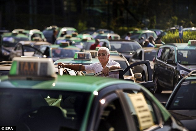 забастовка таксистов в Португалии