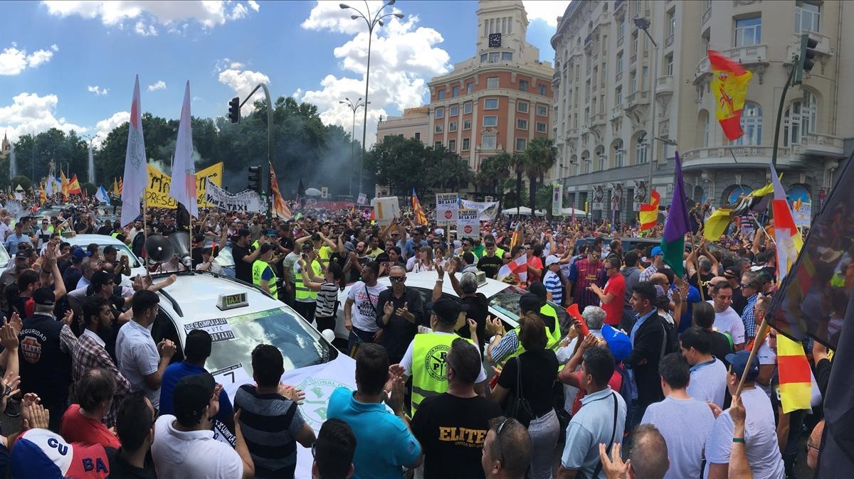 забастовка таксистов в Испании, такси в Мадриде, форум таксистов